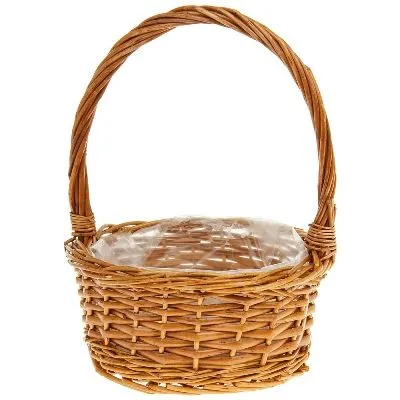 картинка Корзина плетеная 662063 коричневая, (ива), D30xH10/26см от магазина Флоранж