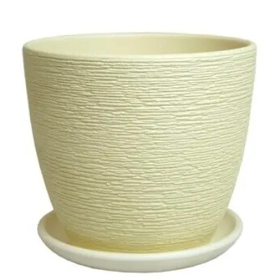 Горшок керамический  Крокус гнездо 18х16см,2,3л, (3-й из набора), шампань, Россия