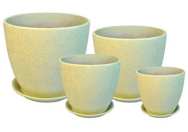 Горшок керамический Бутон винил 399888 (2-й из набора), 15х15см, 2л; Россия