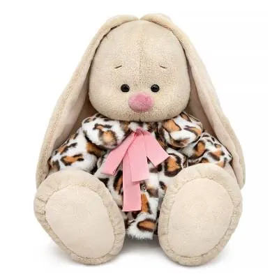 Игрушка Зайка Ми в шубе с леопардовым принтом (большая) SidL-674