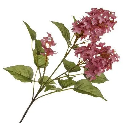 Цветок искусственный Сирень 77см, белый/сирень/розовый