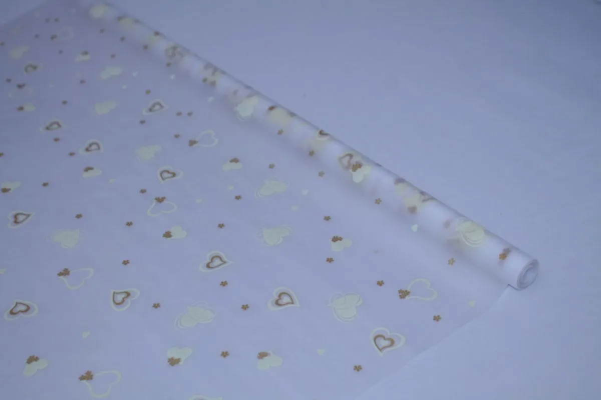 Рулон пленка матовая Валентинки, 70см; Россия