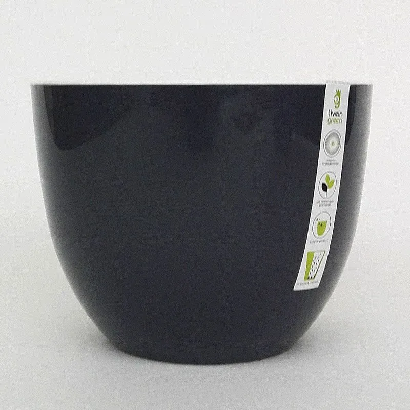 Горшок пластиковый Орион, антрацит, 3,5л; Россия