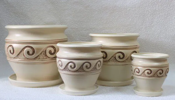 Горшок керамический Итака (3-й из набора), 17,6х17,7см, 2,5л; Россия