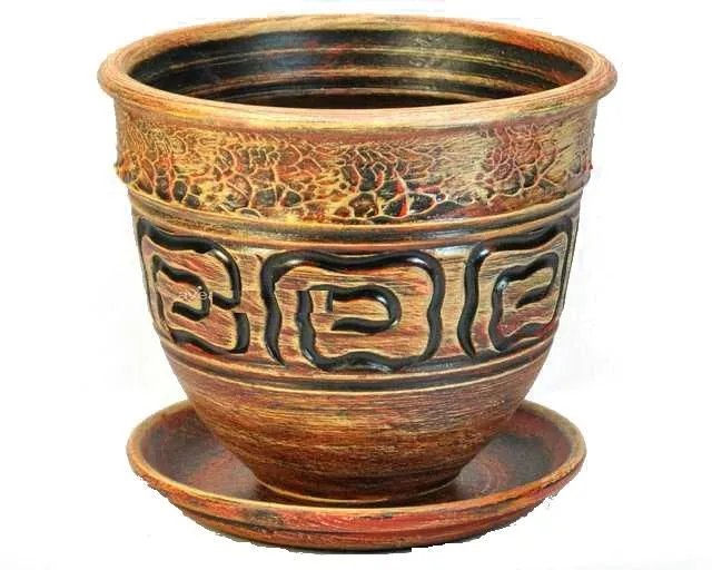 картинка Горшок керамический Весна, вишневый, 20х17см, 3л; Россия от магазина Флоранж