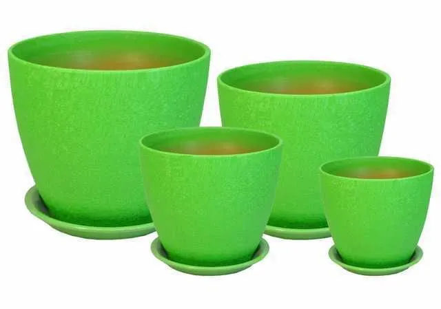 Горшок керамический Бутон винил 461974 (3-й из набора), 18х18см, 3,8л; Россия