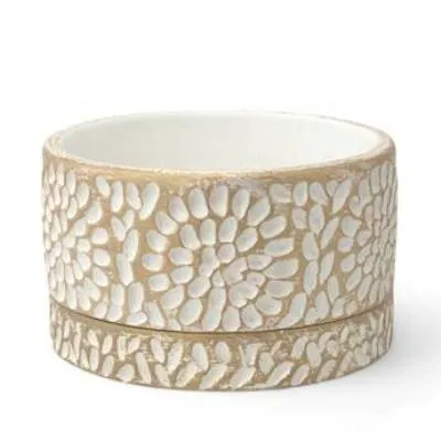 Горшок Астра Верано 12смх8см, бел/жемчуг/Сады Аурики