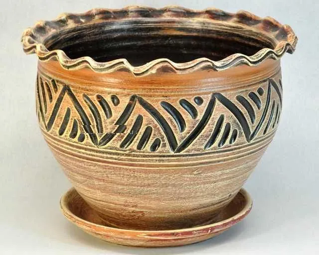 картинка Горшок керамический Чугунок, 34х26см, 14л; Россия от магазина Флоранж