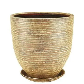 картинка Горшок керамический Эко, бежевый, 32х34см, 20л; Россия от магазина Флоранж