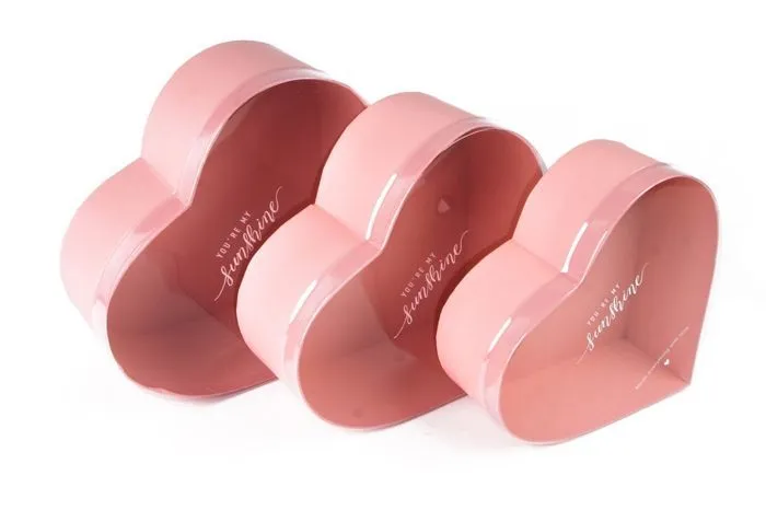 Коробка Сердце с прозрачной крышкой 62928 (2-й из набора); Китай