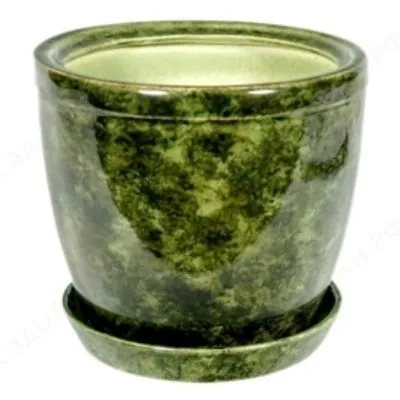 Горшок керамический Кедр зеленый, 20х19см, 3л Россия