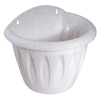 Кашпо пластиковое настенное Фелиция, мрамор, 16х13,9см, 1,2л; Россия