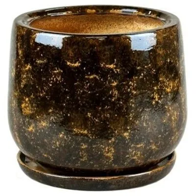 Горшок Тюльпан, 22х24см, 9л, коричневый/Корона