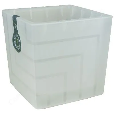 Кашпо пластиковое Квадро, прозрачный, 11,2х12см, 1,2л; Россия