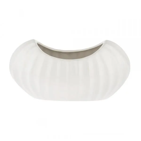 Ваза рельефная (керамика), 48xH22см цветБелый Арт.30226-48 (в асс.)