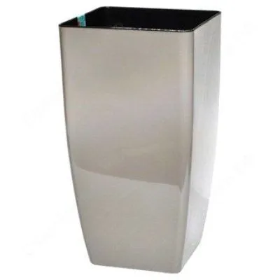 Кашпо пластиковое Квадро, какао, d16хh30см; Россия