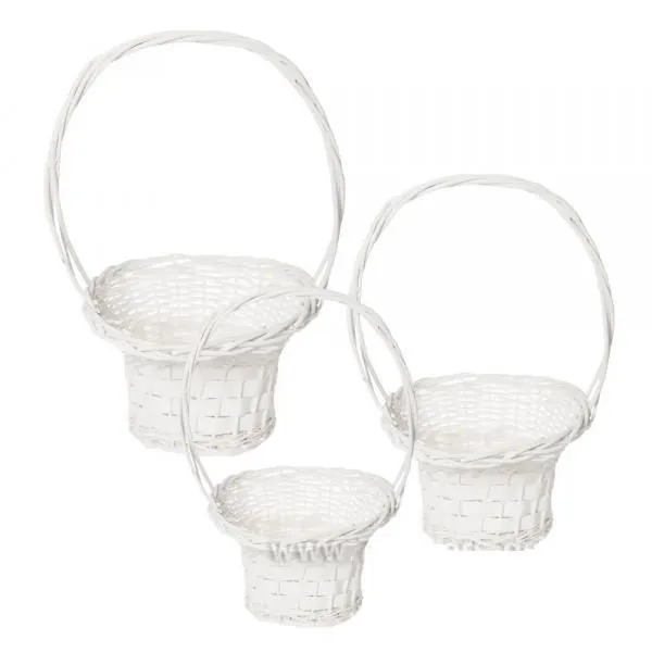 картинка Корзина плетеная (№1 из 3шт.), (ива), 34x28xH12/48см от магазина Флоранж