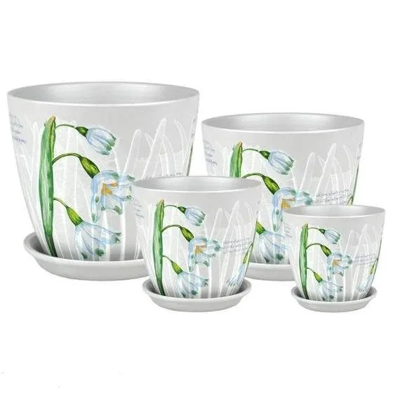 Горшок керамический Бутон Декупаж ДК36 (3-й из набора); Россия