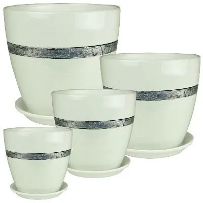 Горшок керамический Бутон Эстет РС154 (2-й из набора) 15х15см, 2л; Россия