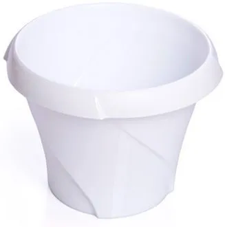 Кашпо пластиковое Флориана, белый, без под.,17х12,7см, 1,4л; Россия