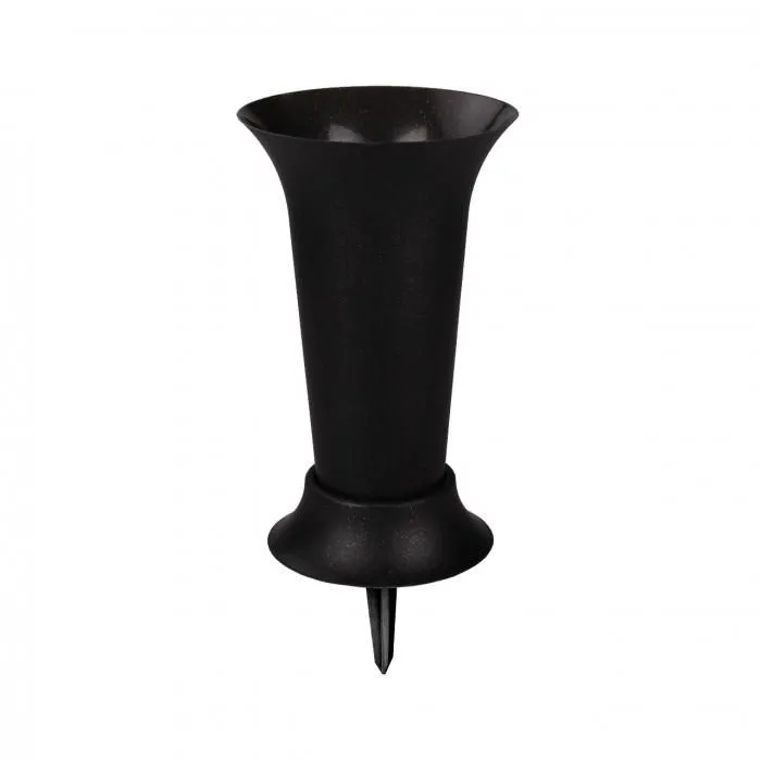 картинка Вазон для цветов пластиковый под срезку, 19х41см, 3л, черный; Альтернатива от магазина Флоранж