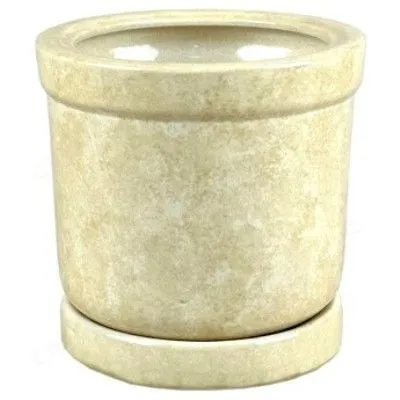 Горшок керамический Цилиндр 2 бежевый, 20,5х19см, 6,5л; Сады Аурики