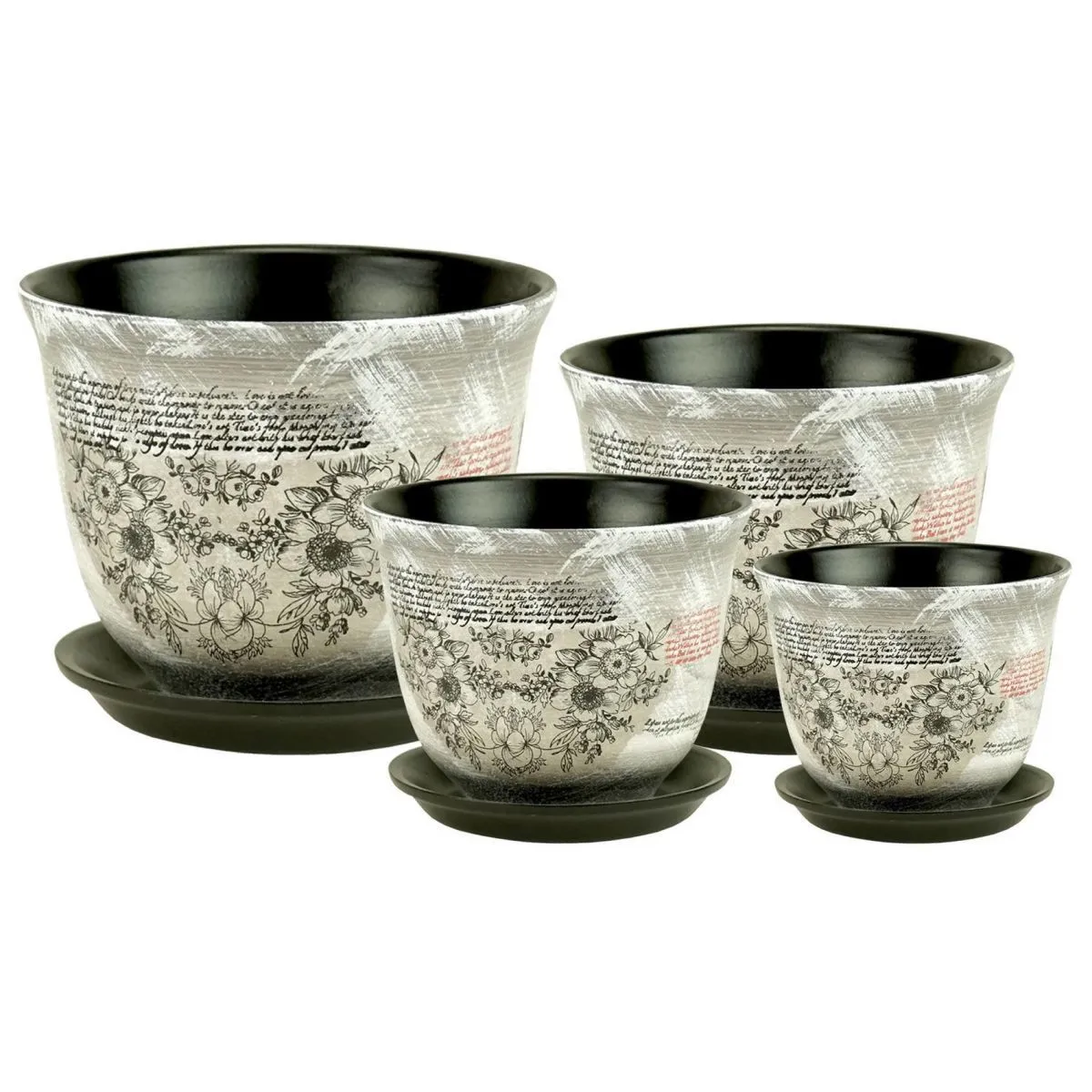 Горшок керамический Гранд Декупаж 433 (4-й из набора), 22х18см, 3,9л; Россия