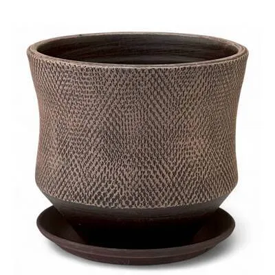 горшок Лен цилиндр 19х18см, 3,2л венге/Корона