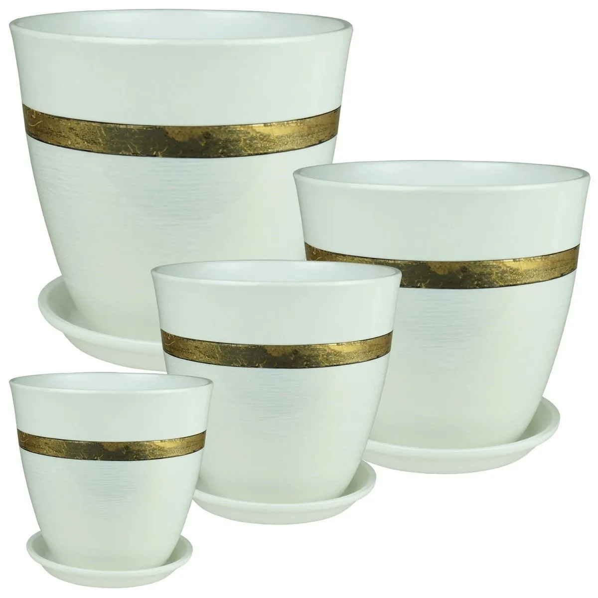 Горшок керамический Бутон Эстет РС156 (4-й из набора) 21х21см, 5,4л; Россия