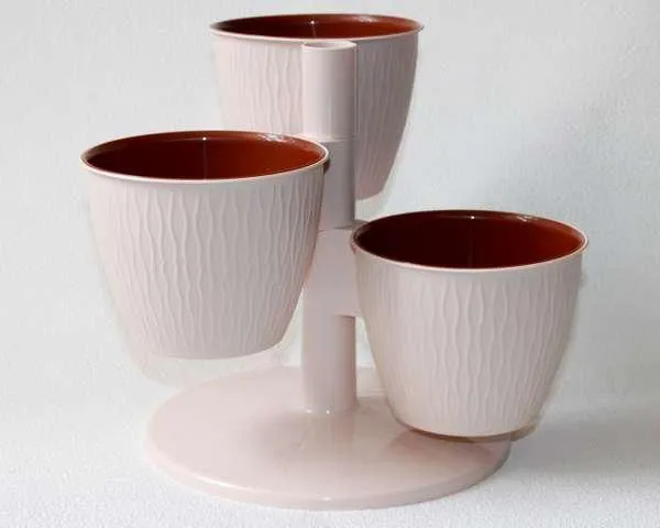 Горшок цветник Каскад Пирамида, пудра; Россия