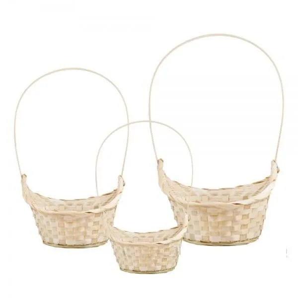 Корзина плетеная Шляпка 885832 (№3 из 3шт.), (бамбук), 36x15xH16/39см
