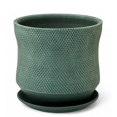 горшок Лен цилиндр 19х18см, 3,2л эвкалипт/Корона