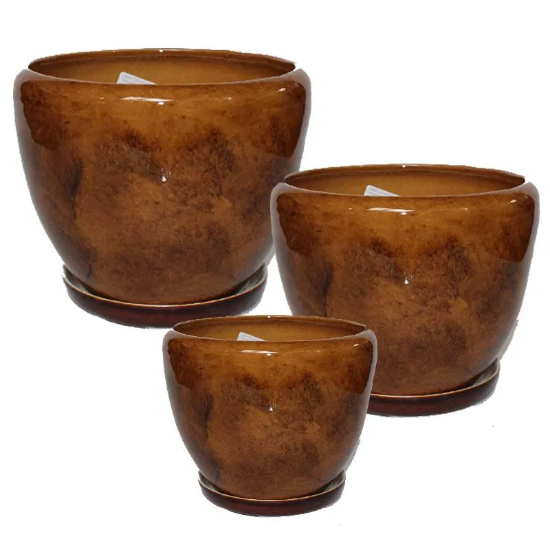 Горшок керамический Лето 431465 (2-й из набора), 23х19,5см, 5л; Россия