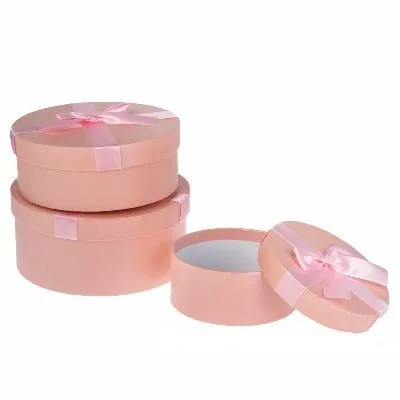 Коробка цилиндр  983496/983489 (3-й из набора) D18xH7 см; Китай