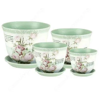 Горшок керамический Гранд Декупаж 431 (4-й из набора), 22х18см, 3,9л; Россия