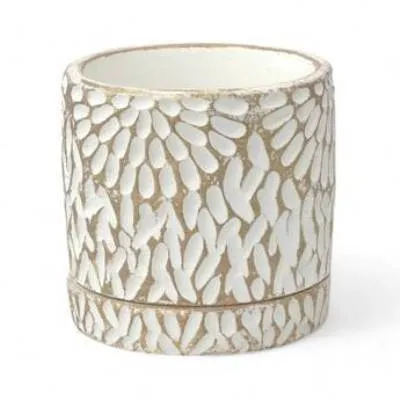 Горшок Астра Джела 10смх7см, бел/жемчуг/Сады Аурики