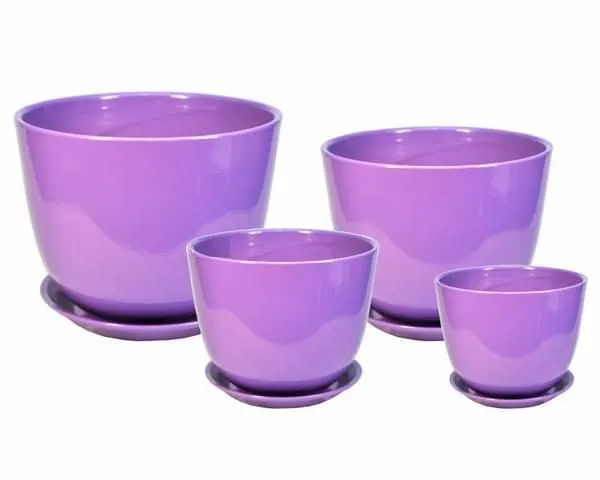 Горшок керамический Милан глянец 416202 (3-й из набора), 17х14см, 2,5л; Россия