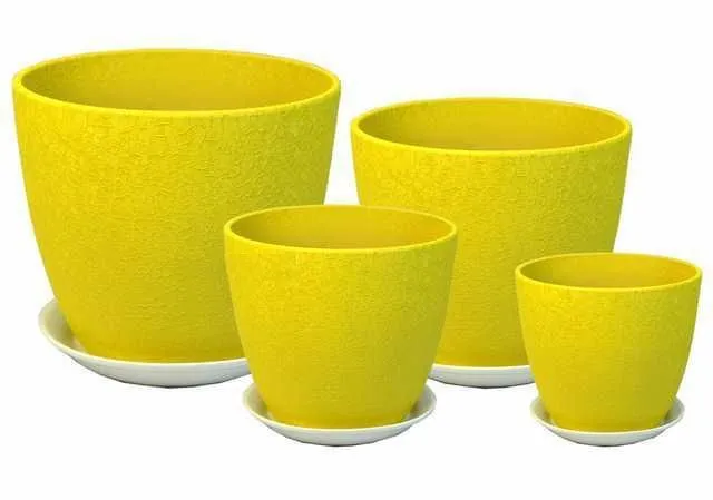 Горшок керамический Бутон винил 461967 (2-й из набора), 15х15см, 2л; Россия