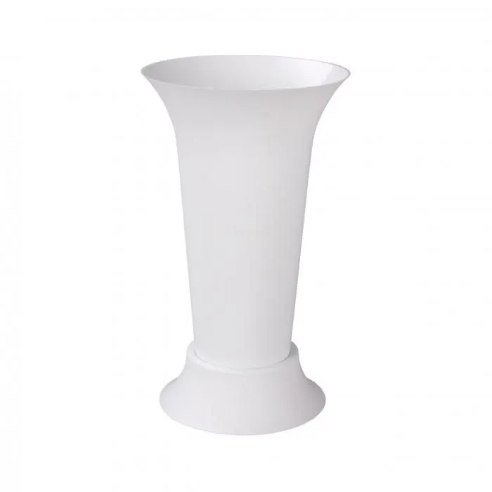 Вазон для цветов пластиковый под срезку, белый, 18,5х31см , 3л; Россия