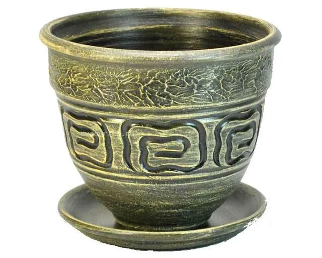 Горшок керамический Весна, умбра, 20х17см, 3л; Россия