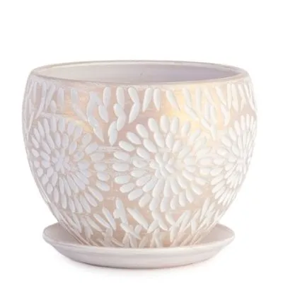 Горшок Астра классик 1 20смх17см, 3,5л, бел/жемчуг; Россия