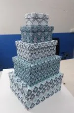 Коробка квадрат Индиго 671601 (4-й из набора); Китай