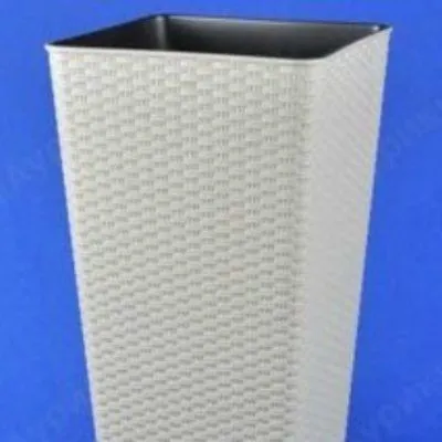 Кашпо пластиковое Ротанг, какао, 27*27/h51см; Россия