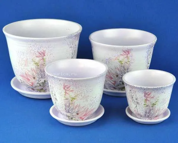 Горшок керамический Гранд Декупаж 432 (4-й из набора), 22х18см, 3,9л; Россия