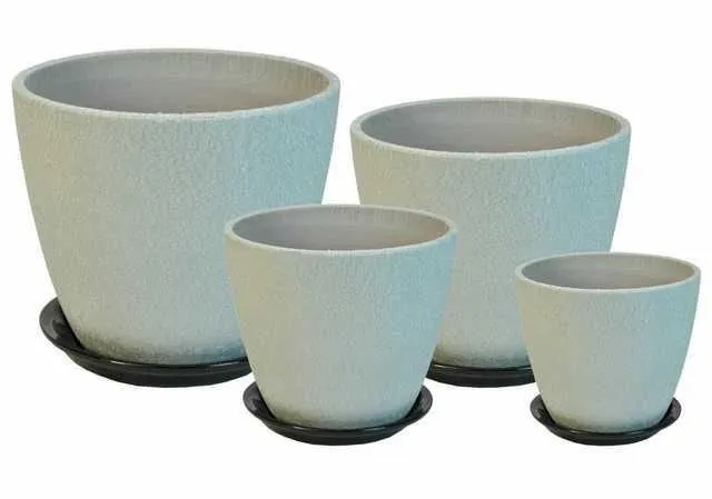 Горшок керамический Бутон винил 419807 (4-й из набора), 21х21см, 5,4л; Россия