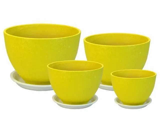 Горшок керамический Венеция винил 461998 (1-й из набора), 12х12см, 1л; Россия