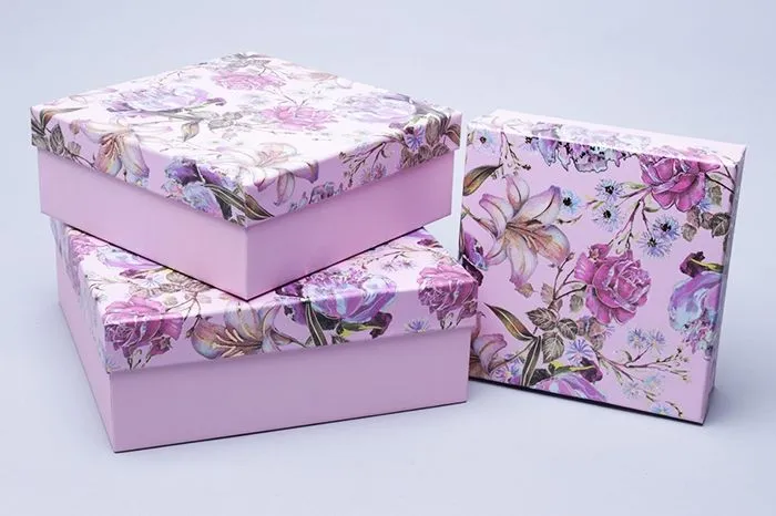 Коробка Квадрат (2-й из набора) 20*20*8cm; Китай