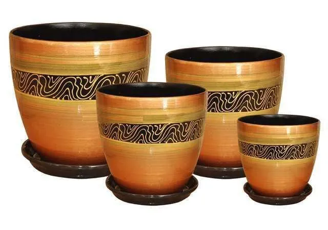 Горшок керамический Бутон сахара 277063 (1-й из набора), 12х12см, 1л; Россия