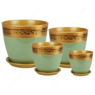 Горшок керамический Бутон Валенсия 592074 (2-й из набора) 15х15см, 2л; Россия