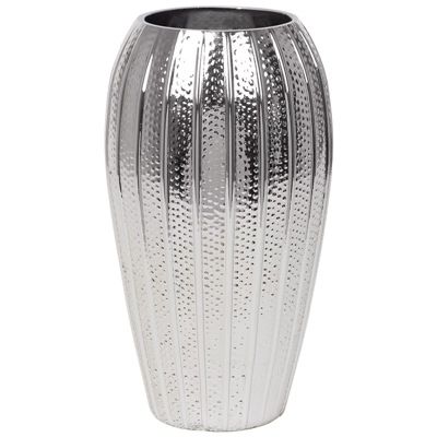 Ваза Ruth (стекло) D15xH25см, серебро